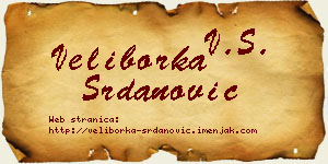 Veliborka Srdanović vizit kartica